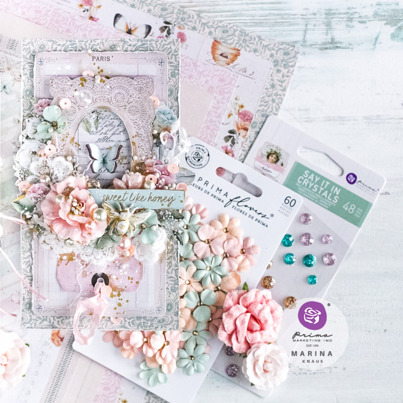 Prima Marketing Miel by Frank Garcia Collection Bundle Scrapbooking Journal Scrapbook Supplies Material Craft Notebooks Decoupage Album Art Journaling